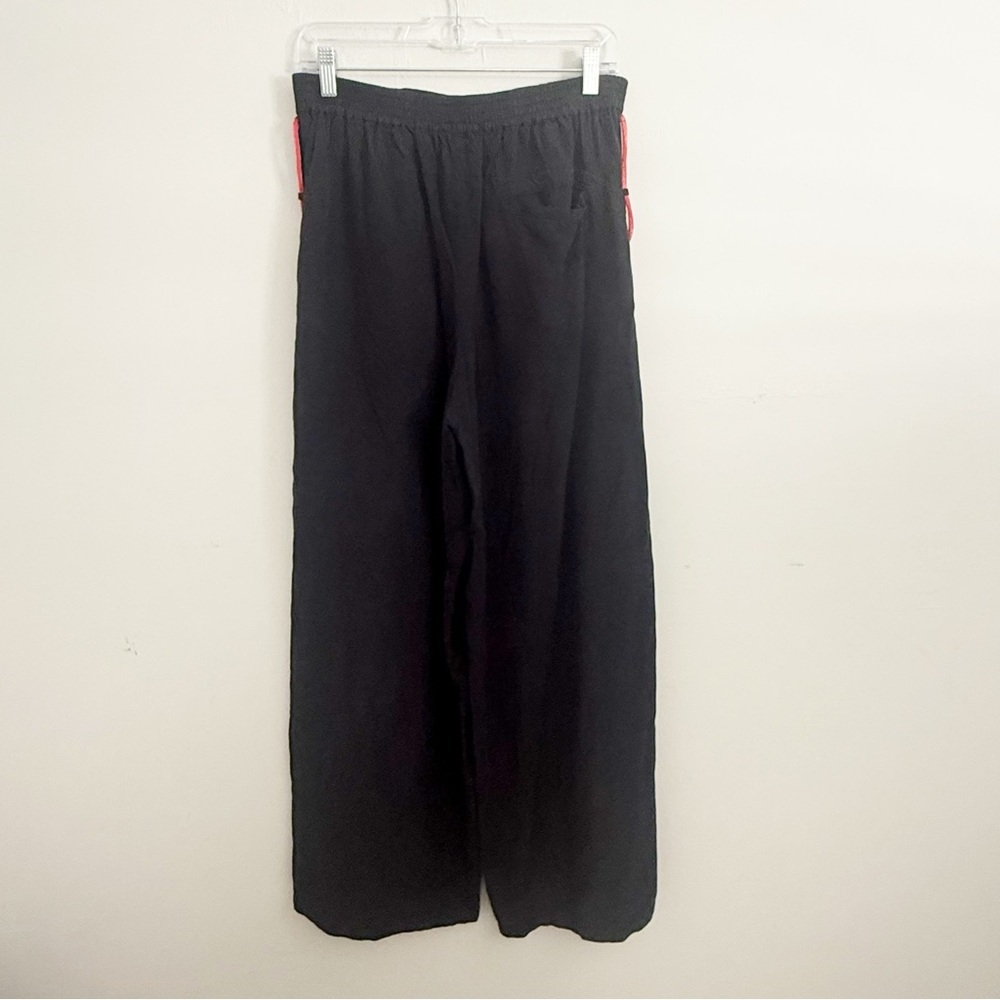 FREE PEOPLE MOVEMENT Women’s Black KALAHARI Wide Leg Y2K Pants Red Lacing Size S - Picture 4 of 6
